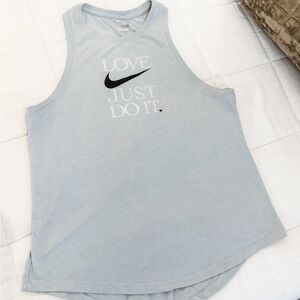 Nike Dri-FIT Light Gray Tank Top, Size Medium